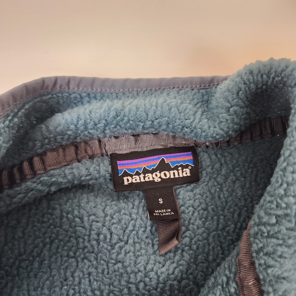 Patagonia Retro Pile Marsupial Fleece Pullover Womens S Turquoise 1/2 Zip - Picture 4 of 9